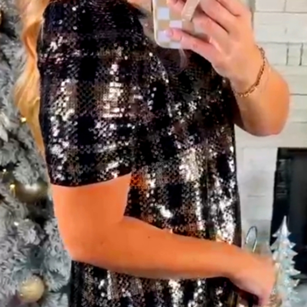 THML - (Anthropologie) Plaid Sequin Top - NWOT - Picture 4 of 7